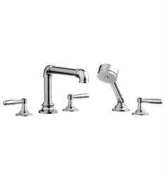 Phylrich 221-49 Works 7" Three Lever Handle Deck Mounted Roman Tub Faucet with Handshower