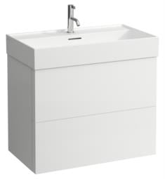 Laufen H4075920336401 Kartell 30 7/8" Wall Mount Single Bathroom Vanity Only with Two Drawer in White Matt