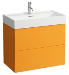 Laufen H4075920336431 Kartell 30 7/8" Wall Mount Single Bathroom Vanity Only with Two Drawer in Ochre Brown