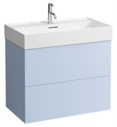 Laufen H4075920336451 Kartell 30 7/8" Wall Mount Single Bathroom Vanity Only with Two Drawer in Grey Blue