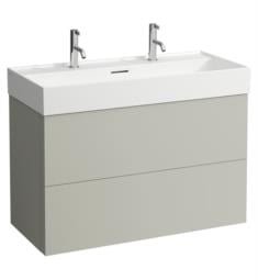 Laufen H4076320336411 Kartell 38 3/4" Wall Mount Single Bathroom Vanity Only with Two Drawer in Pebble Grey