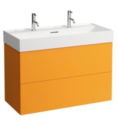 Laufen H4076320336431 Kartell 38 3/4" Wall Mount Single Bathroom Vanity Only with Two Drawer in Ochre Brown