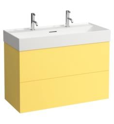 Laufen H4076320336441 Kartell 38 3/4" Wall Mount Single Bathroom Vanity Only with Two Drawer in Mustard Yellow