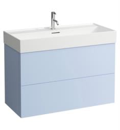 Laufen H4076320336451 Kartell 38 3/4" Wall Mount Single Bathroom Vanity Only with Two Drawer in Grey Blue