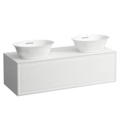 Laufen H4060800851701 The New Classic 46 1/4" Wall Mount Double Bathroom Vanity Only for Cut-Out Left and Right with One Drawer in White Matt