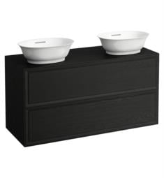 Laufen H4060890856281 The New Classic 46 1/4" Wall Mount Double Bathroom Vanity Only for Cut-Out Left and Right with Two Drawer in Blacked Oak