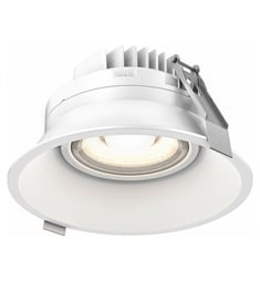 Dals Lighting RGM6-CC Facet 6 7/8" Ceiling Regressed Gimbal Downlight With Thin Trim in Black Finish