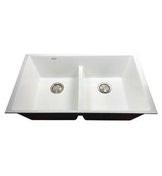 Nantucket PR5050-LD Plymouth 33" Double Bowl Undermount Granite Composite Kitchen Sink
