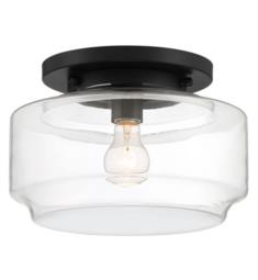 Craftmade X3112 Peri 1 Light 12 1/8" Incandescent Flush Mount Light with Clear Glass Shade