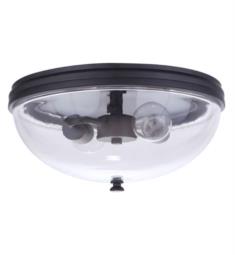 Craftmade ZA3537 Sivo 2 Light 13" Incandescent Flush Mount Light with Clear Glass Shade