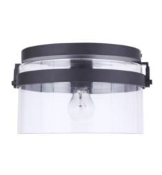 Craftmade ZA3337-MN Franklin 1 Light 11 5/8" Incandescent Flush Mount Light in Midnight with Clear Glass Shade
