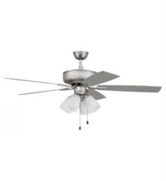 Craftmade P114 Pro Plus 114 5 Blades 52" Indoor Ceiling Fan with LED Light Kit and White Frost Shade
