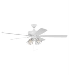 Craftmade S104 Super Pro 104 5 Blades 60" Indoor Ceiling Fan with LED Light Kit and Clear Glass Shade