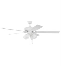 Craftmade S114 Super Pro 114 5 Blades 60" Indoor Ceiling Fan with LED Light Kit and Frost White Shade