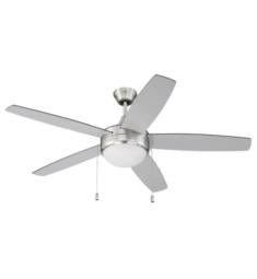Craftmade EPHA52BNK5-BNGW Phaze 5 Blades 52" Indoor Ceiling Fan in Brushed Polished Nickel with LED Light Kit