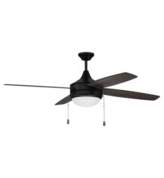 Craftmade PHA52FB4-UCI Phaze 4 Blades 52" Indoor Ceiling Fan in Flat Black with LED Light Kit and UCI Remote