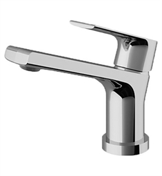 Aquabrass ABFB05014PC Bamboo 6 1/4" Single Hole Bathroom Sink Faucet with Pop-Up Drain in Polished Chrome