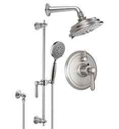 California Faucets KT03-33.20 Montecito Styletherm Thermostatic Shower Trim with 2.0 GPM Multi-Function Showerhead and Slide Bar Kit