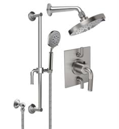 California Faucets KT13-30K.18 Descanso Styletherm Thermostatic Dual Volume Control Shower Trim with 1.8 GPM Multi-Function Showerhead and Slide Bar Kit