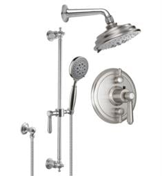 California Faucets KT13-33.18 Montecito Styletherm Thermostatic Dual Volume Control Shower Trim with 1.8 GPM Multi-Function Showerhead and Slide Bar Kit