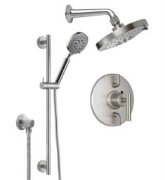 California Faucets KT13-66.18 Tiburon Styletherm Thermostatic Dual Volume Control Shower Trim with 1.8 GPM Multi-Function Showerhead and Slide Bar Kit