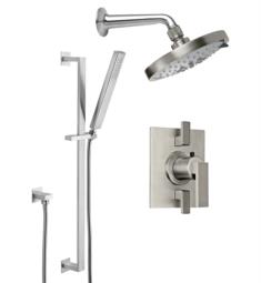 California Faucets KT13-77.18 Morro Bay Styletherm Thermostatic Dual Volume Control Shower Trim with 1.8 GPM Single Function Showerhead and Slide Bar Kit