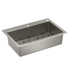 Moen GS181062B 1800 Series 33" Undermount/Drop-In Stainless Steel Single Bowl Kitchen Sink