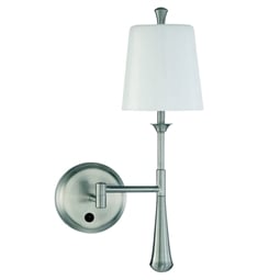 Craftmade 57461SA-BNK Palmer 1 Light 5 1/2" Incandescent Swing Arm Wall Sconce in Brushed Polished Nickel