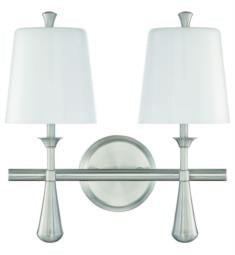 Craftmade 57402-BNK Palmer 2 Light 14 1/4" Incandescent Frosted Opal Glass Shade Vanity Light in Brushed Polished Nickel