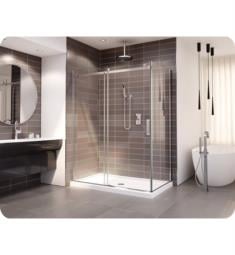 Fleurco NHS2-40 Horizon 46" - 60" Frameless Two Side Sliding Shower Door with Fixed and Return Panel - 3/8" Clear Tempered Glass