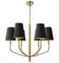 Aged Brass with Black and Gold Shade