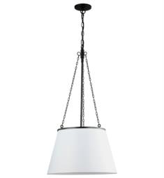 Dainolite PLY-181P Plymouth 1 Light 18" Incandescent Pendant with White Shade
