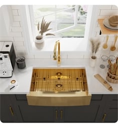 Zuma, Copper Farmhouse Kitchen Sink with Angled Apron