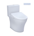 TOTO MW6464736CEMFGN#01 Aquia IV One-Piece Elongated Toilet with 1.28 GPF & 0.9 GPF Dual Flush and Washlet+ S7A in Cotton