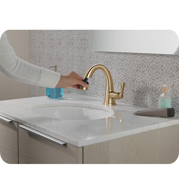 Delta Stryke 6.81 Single-Handle Bathroom Faucet in Champagne