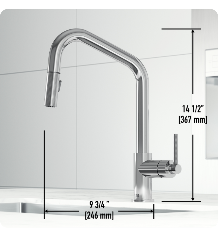 VIGO Utopia Single Handle Pull-Down Sprayer Kitchen Bar Faucet - Kitchen  Faucets - Kitchen