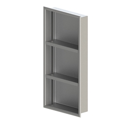 Rubinet 9TWN4 12"x24" Recessed Wall Niche with Two Adjustable Shelves (for vertical use)
