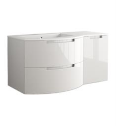LaToscana OA43OPT2 Oasi 42 7/8" Wall Mount Single Bathroom Vanity with Two Soft Closing Drawers and Right Side Cabinet