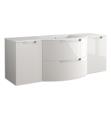 LaToscana OA67OPT4 Oasi 67" Wall Mount Single Bathroom Vanity with Two Soft Closing Drawers and Tekorlux Sink Top