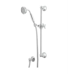 Rohl 1301E 21 5/8" Wall Mount Single-Function Country Anti-Cal Handshower and Slidebar Set with Metal Handle