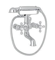 Rohl AC7X Arcana 4 3/4" Double Handle Wall Mount Tub Filler with Handshower