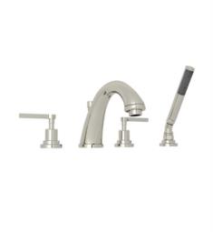 Rohl A1264 Avanti 8" Two Handle Widespread/Deck Mounted C-Spout Roman Tub Filler with Handshower
