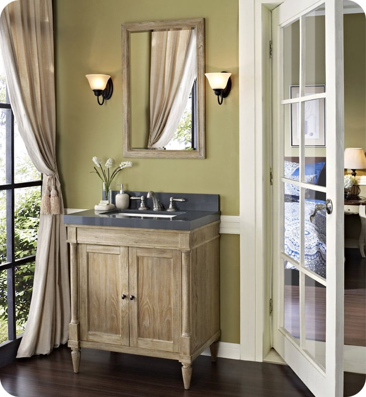 Fairmont Designs 142 V30 Rustic Chic 30 Modern Bathroom Vanity In Weathered Oak