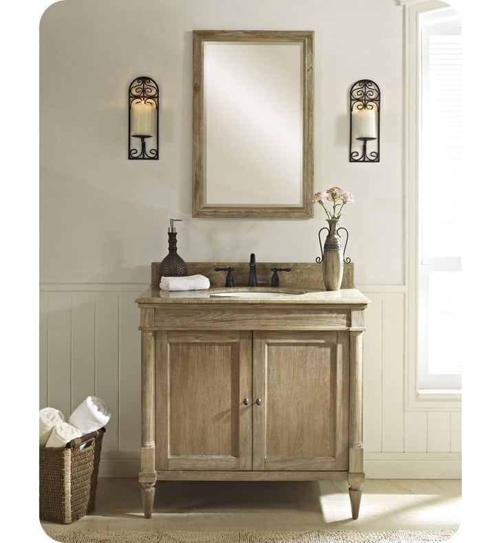 Fairmont Designs 142 V36 Rustic Chic 36, Weathered Oak Bathroom Vanity Mirror