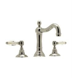 Rohl A1409 Acqui 6 3/8" Double Handle Widespread C-Spout Bathroom Sink Faucet