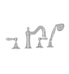 Rohl A1404 Acqui 9 3/4" Two Handle Widespread/Deck Mounted Victorian Spout Roman Tub Filler with Handshower