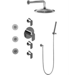 Graff GB1.122A-LM45S Phase Round Thermostatic Shower System with Body Sprays and Handshower