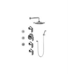 Graff GB1.132A-LM45S Phase Contemporary Square Thermostatic Set with Body Sprays and Handshower