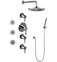 Graff GB1.122A-LM46S Terra Round Thermostatic Shower System with Body Sprays and Handshower