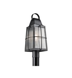 Kichler 49555BKT Tolerand 1 Light Incandescent Outdoor Post Mount Lantern in Textured Black